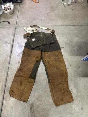 Vintage Filson Double Hunting Pants Otter Green Shelled Oil Finish Pants with Su